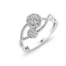 GR3591 Witgouden ring 18ct briljant 0.430ct 