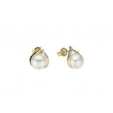 Go2928BB You and Me pareloorring 18ct wit/geelgoud briljant 0.02ct 
