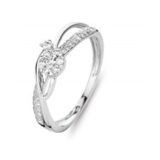 Y0738 Wit gouden ring 18ct briljanten 0.320ct