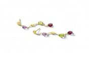 You and Me y2091 oorringen 18ct geelgoud met kleurtjes Lengte 5cm