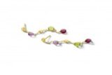 You and Me y2091 oorringen 18ct geelgoud met kleurtjes Lengte 5cm