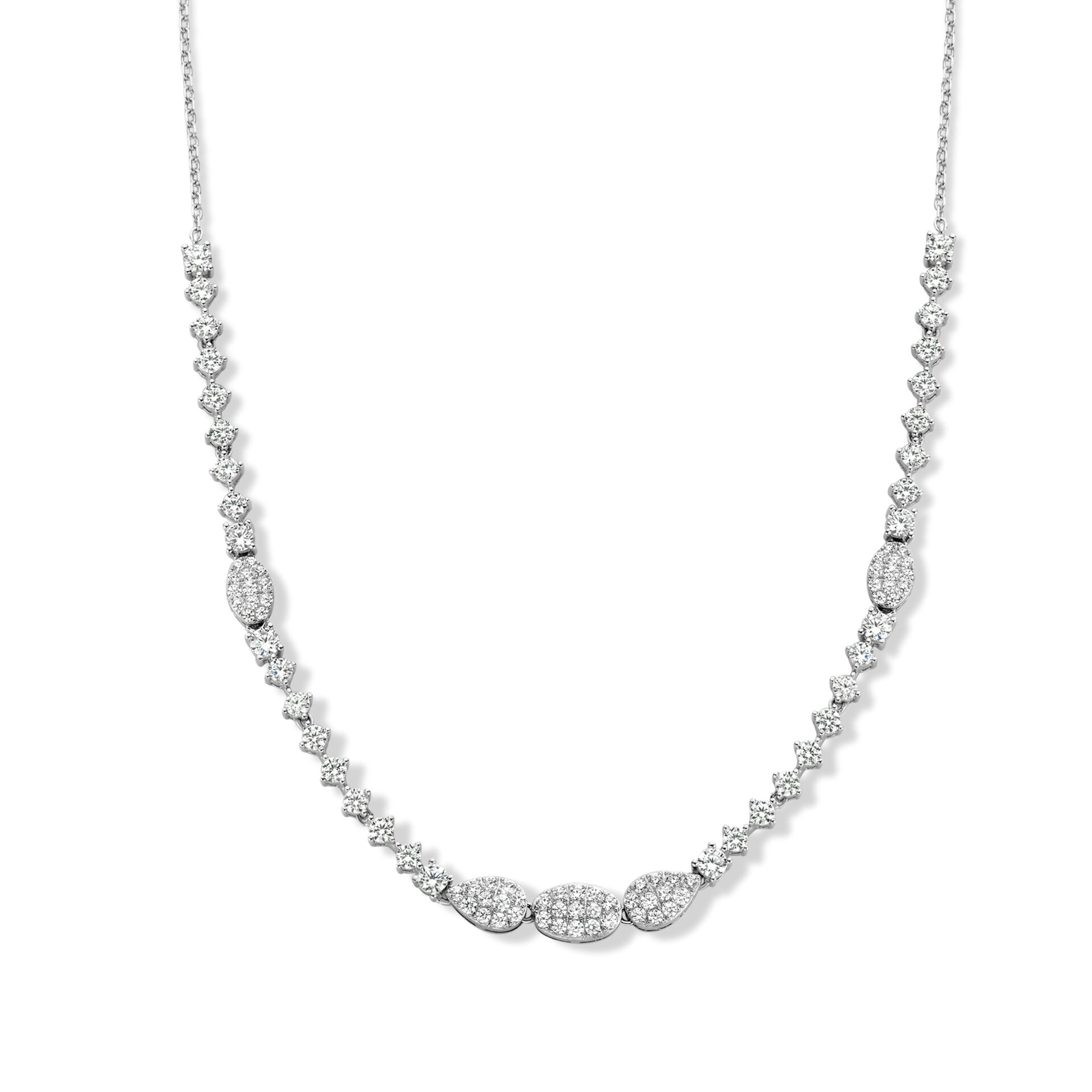 Naiomy halsketting zilver met zirconium 