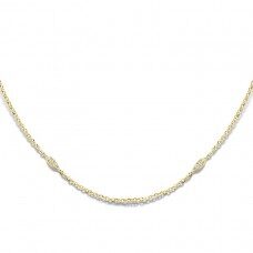 Y2098 geelgouden ketting 18ct zirconium 41 cm