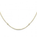 Y2098 geelgouden ketting 18ct zirconium 41 cm