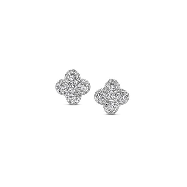 Naiomy oorringen zilver gezet met zirconium 