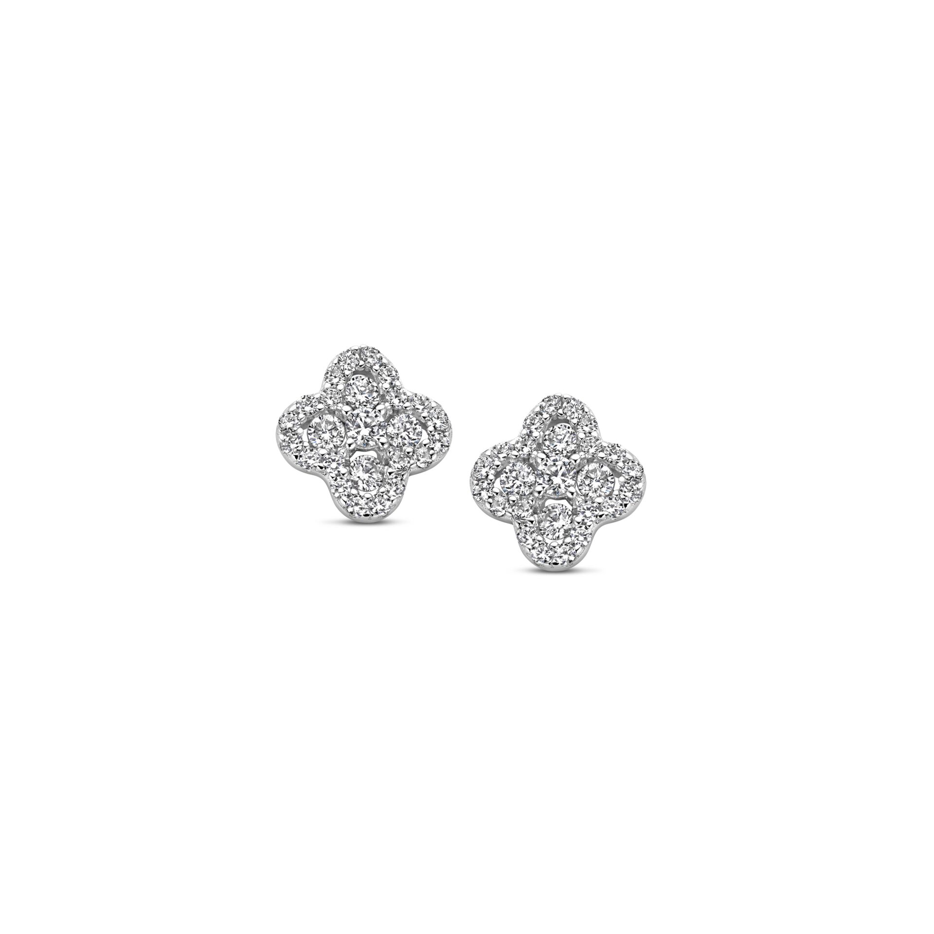 Naiomy oorringen zilver gezet met zirconium 