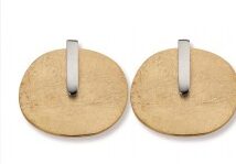 Emotions E175 Ooring wit & geelgoud 18ct Cirkel geel 17mm