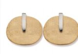 Emotions E175 Ooring wit & geelgoud 18ct Cirkel geel 17mm
