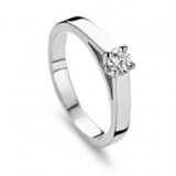 GR3215WB20 Wit gouden ring 18ct  briljant 0.200ct 