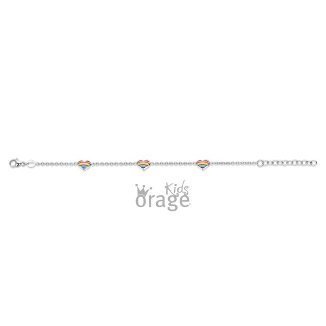 Orage kids armband hart multi color K2618