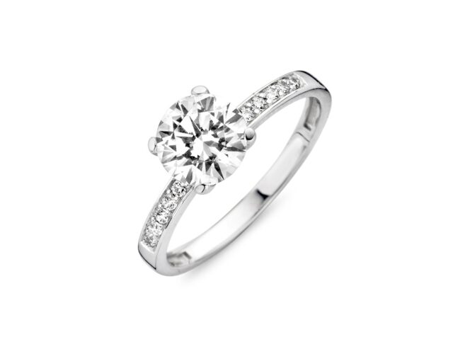 Y1136 You and Me verlovingsring witgoud zirconium