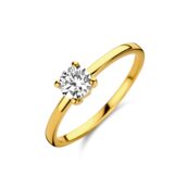 You and Me verlovingsring geelgoud zirconium