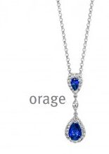 Orage ketting entourage blauw & zirconium