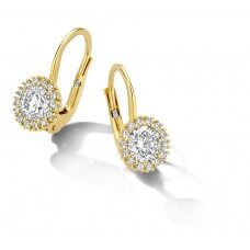 y2058 geelgouden oorringen 18ct zirconium 