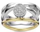 Emotions E196 ring wit en geelgoud 18ct met briljanten 0.200ct