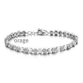 AP129  armband zilver met zirconium
