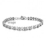 AP129  armband zilver met zirconium
