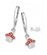 Orage Kids oorring paddenstoel rood