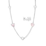 K2538 Orage Kids ketting zilver hart roze