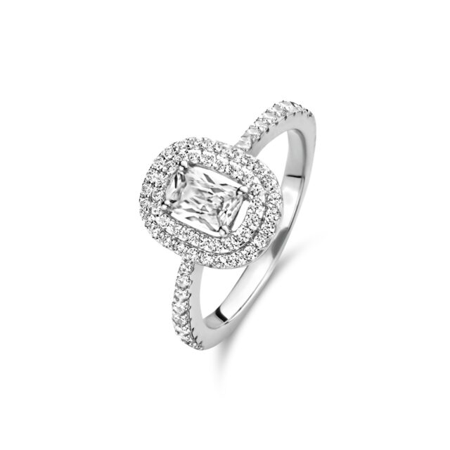 Naiomy zilveren ring met zirconium 