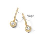 At009 Orage oorslingers verguld geel