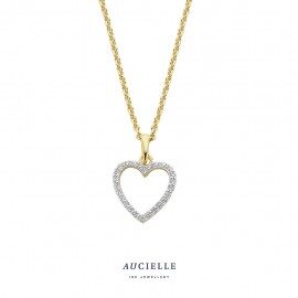 Ah0043c hanger hart Aucielle18ct geelgoud zirconium