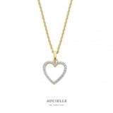 Ah0043c hanger hart Aucielle18ct geelgoud zirconium