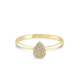 Swing jewels ring 18 ct geelgoud met zirconium