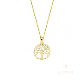 Aucielle hanger AH0093B geelgoud 18ct levensboom