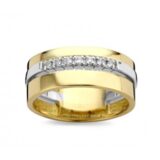 Emotions ring 18ct wit & geelgoud met briljant