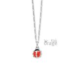 Orage Kids zilveren halsketting met lieverheersbeestje rood K2636