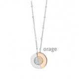 AF163 ketting zilver bicolor rosé