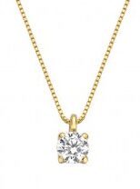 You and Me y1309  geelgouden ketting met zirconuim