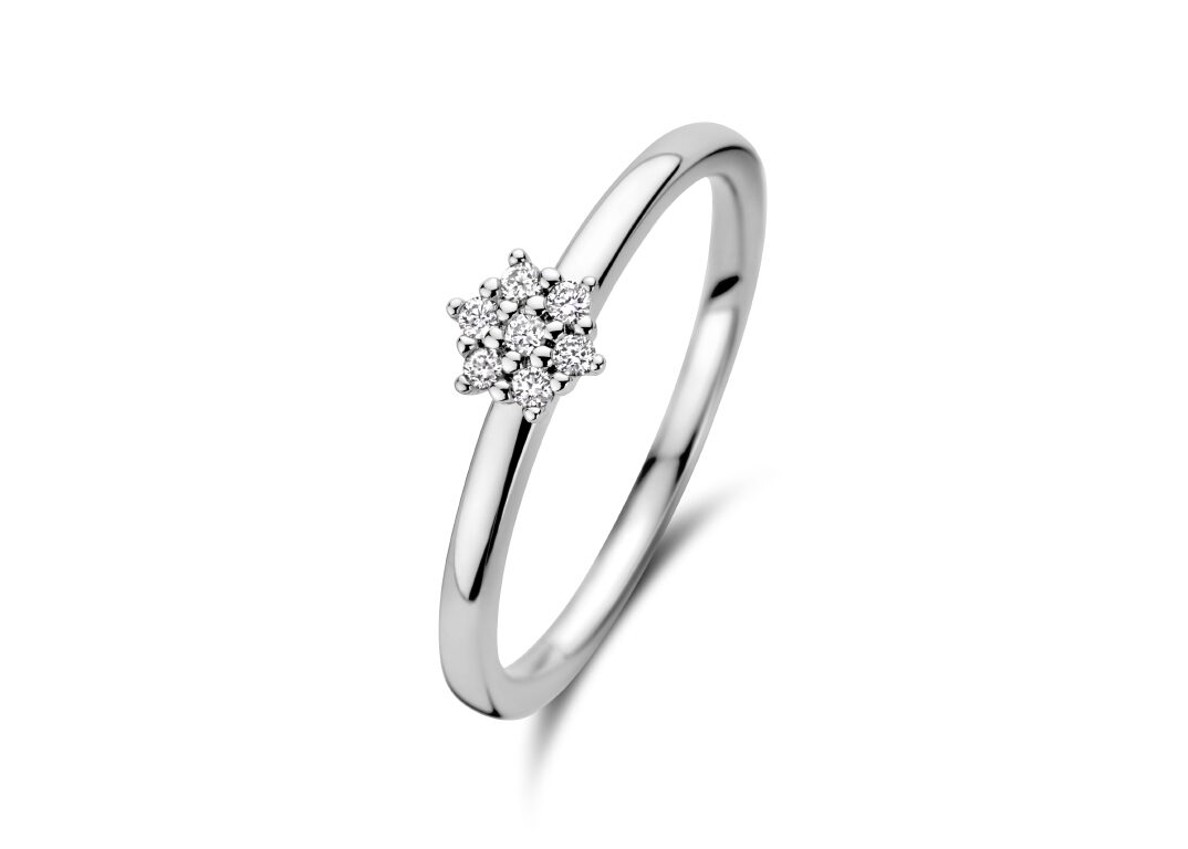 You and Me Witgouden ring met briljanten