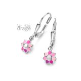Orage Kids oorring roze bloem
