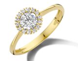 Y2057  ring18ct geelgoud zirconium