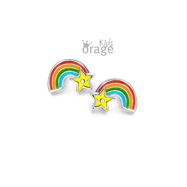 Orage Kids oorring  regenboog K2612
