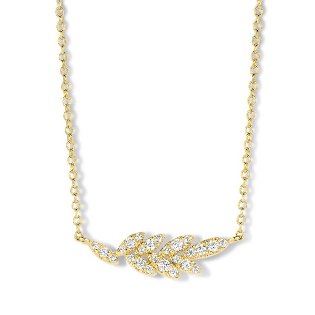 Zilveren  vergulde ketting+hanger gezet met zirconium Naiomy