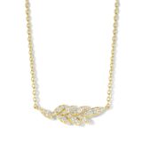 Zilveren  vergulde ketting+hanger gezet met zirconium Naiomy