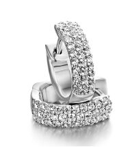 Naiomy zilver oorringen creool zirconium