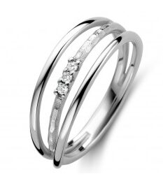 SR3531WB Emotions ring witgoud met Briljant0.05ct