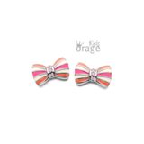 Orage Kids oorring strik roze K2674