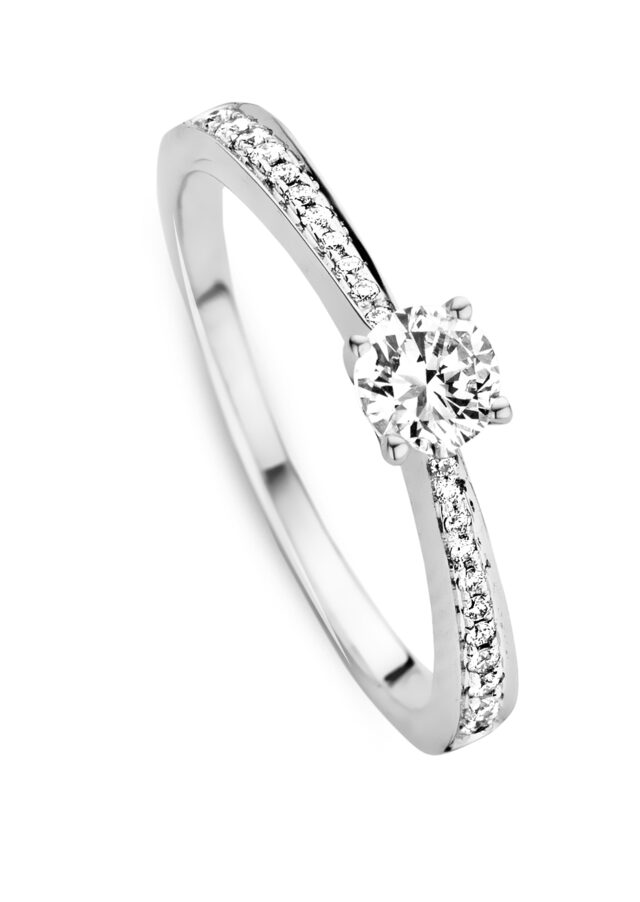 y0584 You and Me Witgouden ring met briljanten 0.260ct