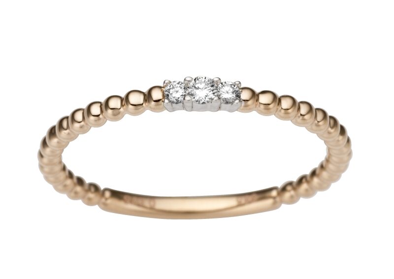 You and Me Geelgouden ring met briljanten