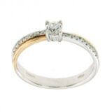 GR4092BB wit & geel goud 18 ct briljant  0.310ct