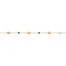 Y1941 armband geelgoud topaas london blue