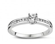 You and Me Witgouden ring met briljant 0.580ct