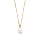 Naiomy zilver verguld ketting met parelhanger