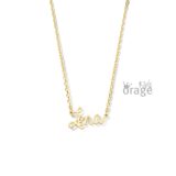  K2810 Orage kids naamketting zilver verguld geel met forçat ketting
