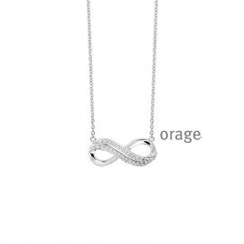 BA220  ketting infinty zilver zirconium